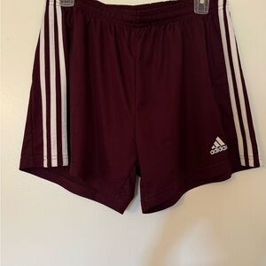 Adidas Women's Burgundy Athletic Shorts